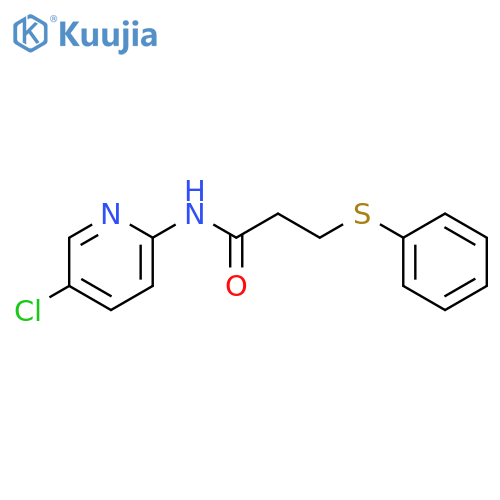 N-(5-chloro-2-pyridinyl)-3-(phenylthio)propanamide structure