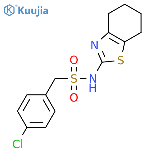 <br>1-(4-chlorophenyl)-N-(4,5,6,7-tetrahydro-1,3-benzothiazol-2-yl)methanesulfo namide structure