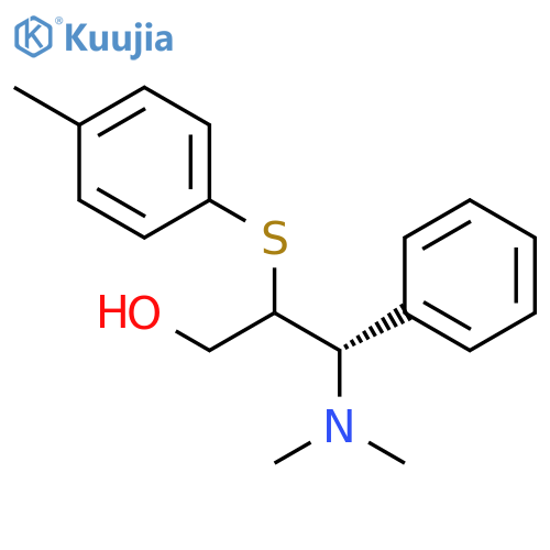 3-(dimethylamino)-2-[(4-methylphenyl)thio]-3-phenyl-1-propanol structure