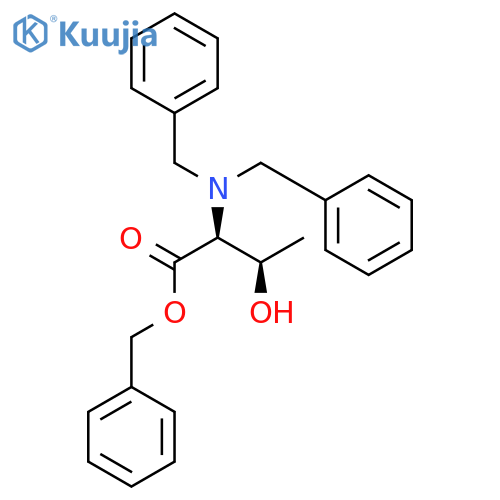 L-Threonine, N,N-bis(phenylmethyl)-, phenylmethyl ester structure