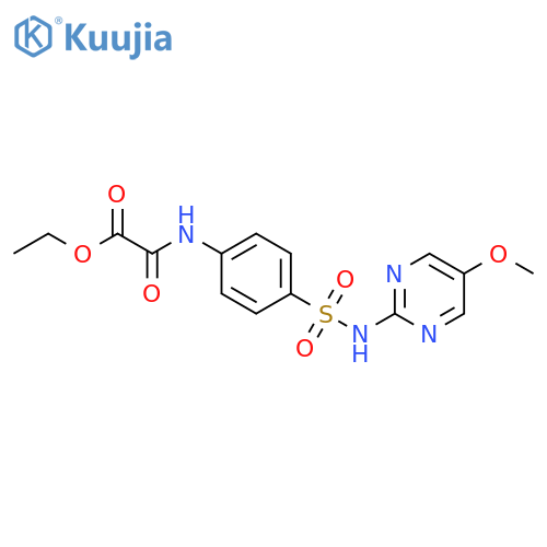 Acetic acid,[[4-[[(5-methoxy-2-pyrimidinyl)amino]sulfonyl]phenyl]amino]oxo-, ethylester structure
