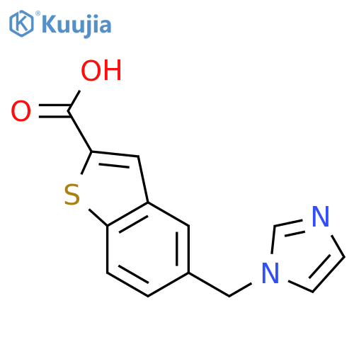 5-(1H-imidazol-1-ylmethyl)-1-benzothiophene-2-carboxylic acid structure