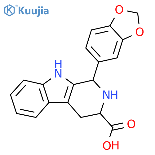 1-Benzo[1,3]dioxol-5-yl-2,3,4,9-tetrahydro-1H-beta-carboline-3-carboxylic acid structure