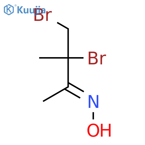 2-Butanone, 3,4-dibromo-3-methyl-, oxime structure
