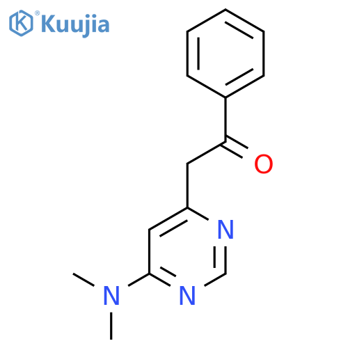 Ethanone, 2-[6-(dimethylamino)-4-pyrimidinyl]-1-phenyl- structure