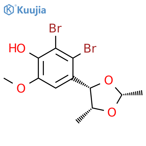 Phenol, 2,3-dibromo-4-[(2R,4S,5R)-2,5-dimethyl-1,3-dioxolan-4-yl]-6-methoxy-, rel- structure