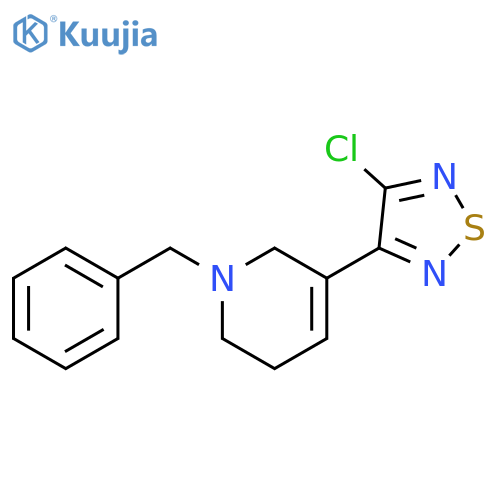 Pyridine, 3-(4-chloro-1,2,5-thiadiazol-3-yl)-1,2,5,6-tetrahydro-1-(phenylmethyl)- structure