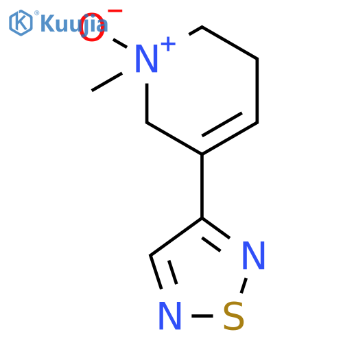 Pyridine, 1,2,3,6-tetrahydro-1-methyl-5-(1,2,5-thiadiazol-3-yl)-, 1-oxide structure