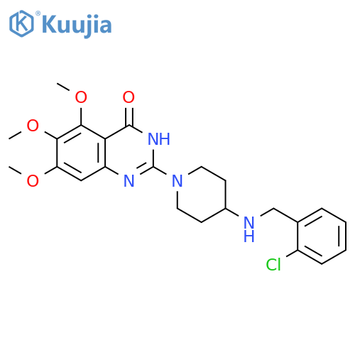 4(3H)-Quinazolinone, 2-[4-[[(2-chlorophenyl)methyl]amino]-1-piperidinyl]-5,6,7-trimethoxy- structure