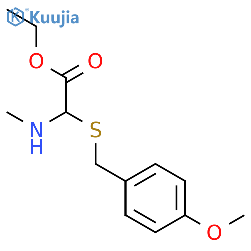 Acetic acid, [[(4-methoxyphenyl)methyl]thio](methylamino)-, ethyl ester structure