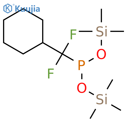 Phosphonous acid, (cyclohexyldifluoromethyl)-, bis(trimethylsilyl) ester structure