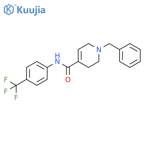 4-Pyridinecarboxamide, 1,2,3,6-tetrahydro-1-(phenylmethyl)-N-[4-(trifluoromethyl)phenyl]- structure