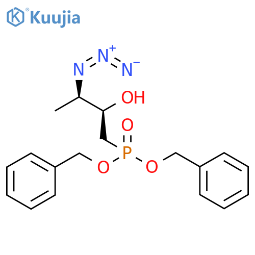 Phosphonic acid, [(2R,3R)-3-azido-2-hydroxybutyl]-, bis(phenylmethyl) ester (9CI) structure