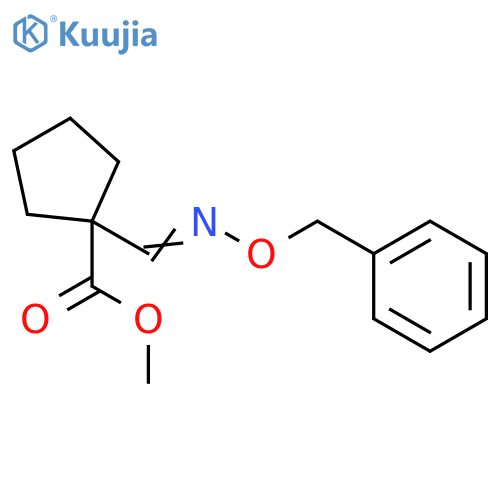 Cyclopentanecarboxylic acid, 1-[[(phenylmethoxy)imino]methyl]-, methylester structure