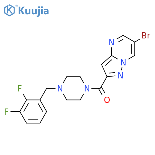 <br>(6-Bromo-pyrazolo[1,5-a]pyrimidin-2-yl)-[4-(2,3-difluoro-benzyl)-piperazin- 1-yl]-methanone structure