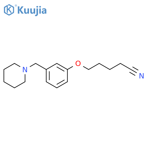 Pentanenitrile, 5-[3-(1-piperidinylmethyl)phenoxy]- structure