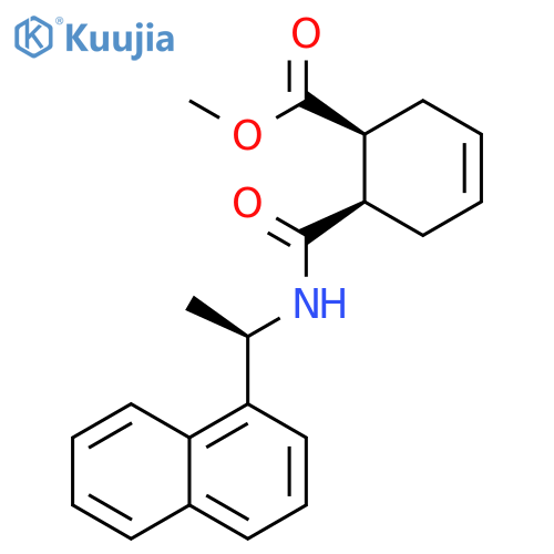 3-Cyclohexene-1-carboxylic acid, 6-[[[(1R)-1-(1-naphthalenyl)ethyl]amino]carbonyl]-, methyl ester, (1S,6R)- structure