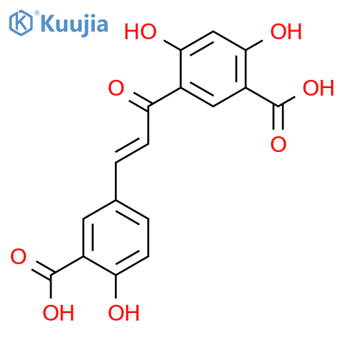 5-(3-(3-Carboxy-4-hydroxyphenyl)-1-oxo-2-propenyl)-2,4-dihydroxybenzoi c acid structure