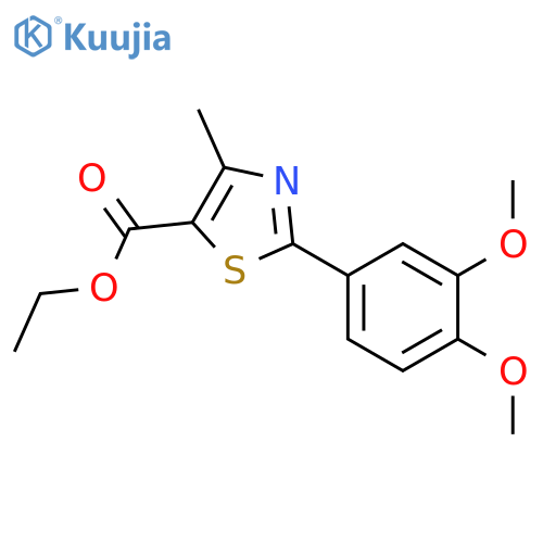2-(3,4-DIMETHOXY-PHENYL)-4-METHYL-THIAZOLE-5-CARBOXYLIC ACID ETHYL ESTER structure