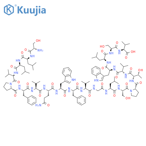 L-Valine, L-seryl-L-leucyl-L-leucyl-L-valyl-L-prolyl-L-phenylalanyl-L-valyl-L-glutaminyl-L-tryptophyl-L-phenylalanyl-L-valylglycyl-L-leucyl-L-seryl-L-prolyl-L-threonyl-L-valyl-L-tryptophyl-L-leucyl-L-seryl- structure