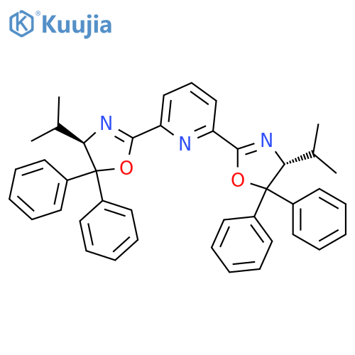 2,6-Bis((R)-4-isopropyl-5,5-diphenyl-4,5-dihydrooxazol-2-yl)pyridine structure