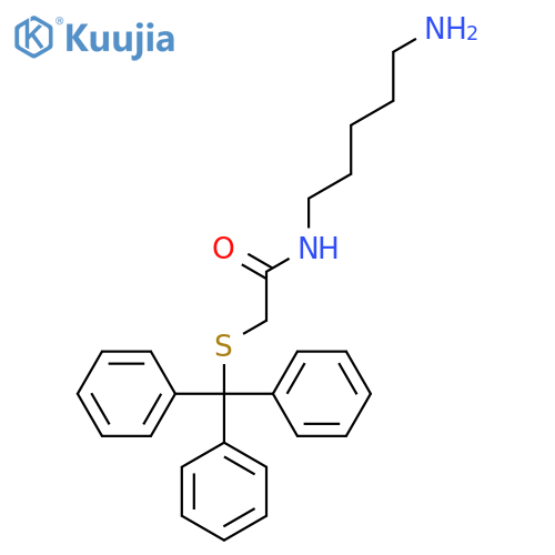 Acetamide, N-(5-aminopentyl)-2-[(triphenylmethyl)thio]- structure