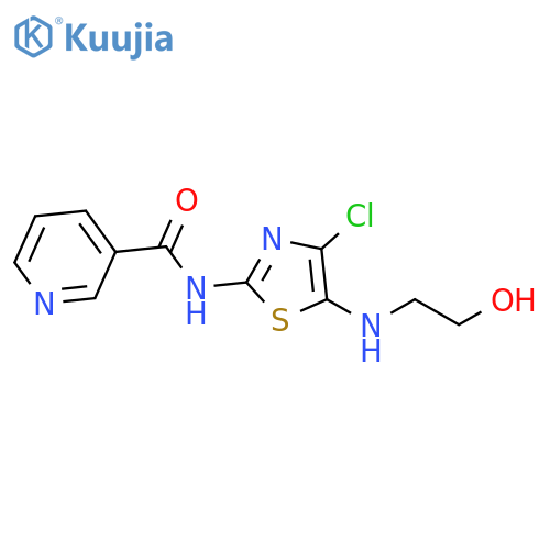 3-Pyridinecarboxamide, N-[4-chloro-5-[(2-hydroxyethyl)amino]-2-thiazolyl]- structure