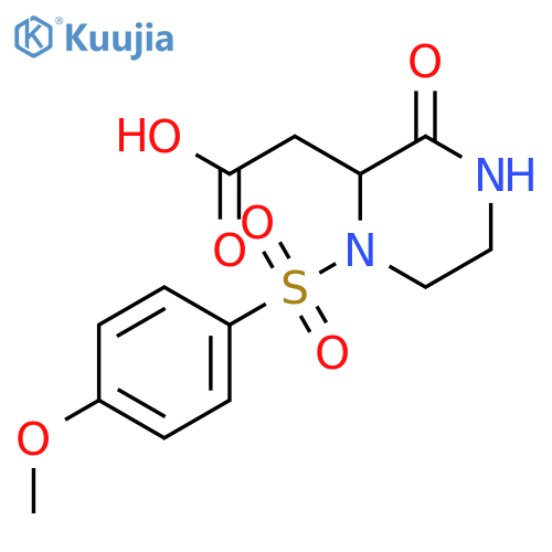 [1-(4-methoxybenzenesulfonyl)-3-oxo-piperazin-2-yl]acetic acid structure