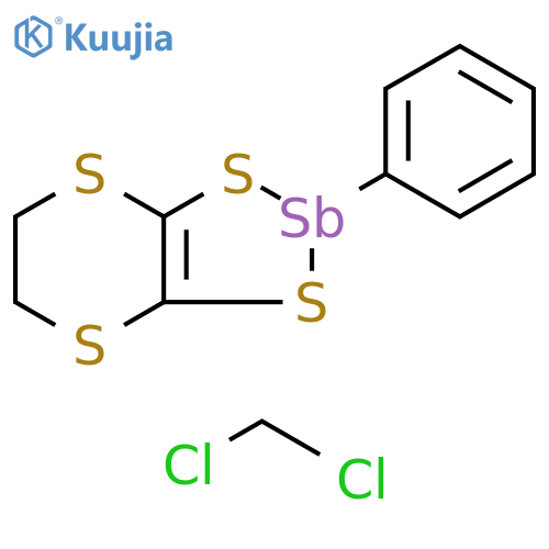 1,3,2-Dithiastibolo[4,5-b][1,4]dithiin, 5,6-dihydro-2-phenyl-, dichloromethane (3:1) structure