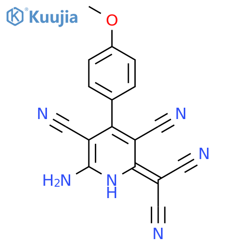 3,5-Pyridinedicarbonitrile,6-amino-2-(dicyanomethylene)-1,2-dihydro-4-(4-methoxyphenyl)- structure