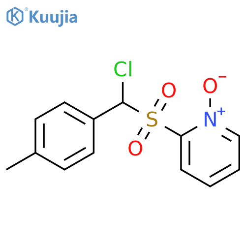 PYRIDINE, 2-[[CHLORO(4-METHYLPHENYL)METHYL]SULFONYL]-, 1-OXIDE structure
