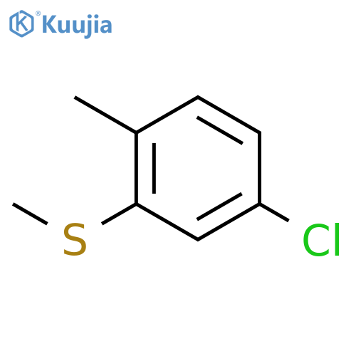 Benzene, 4-chloro-1-methyl-2-(methylthio)- structure
