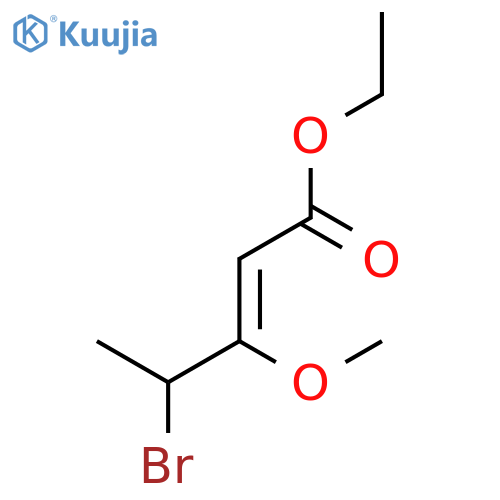 2-Pentenoic acid, 4-bromo-3-methoxy-, ethyl ester structure
