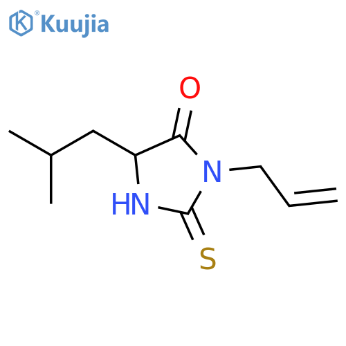 5-(2-methylpropyl)-3-(prop-2-en-1-yl)-2-sulfanylideneimidazolidin-4-one structure
