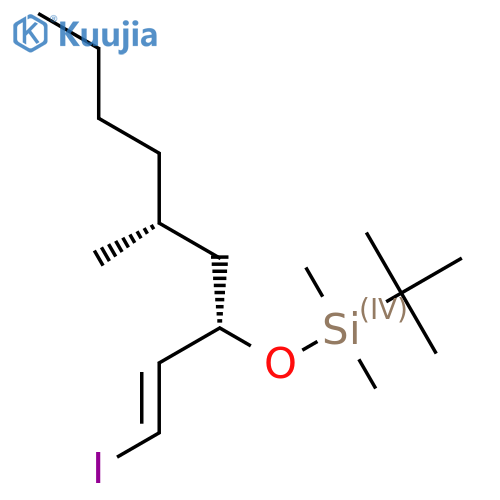 (1,1-Dimethylethyl)(1S,3R)-1-(1E)-2-iodoethenyl-3-methylheptyloxydimethyl-silane structure