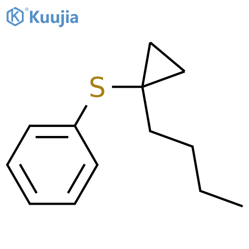BENZENE, [(1-BUTYLCYCLOPROPYL)THIO]- structure