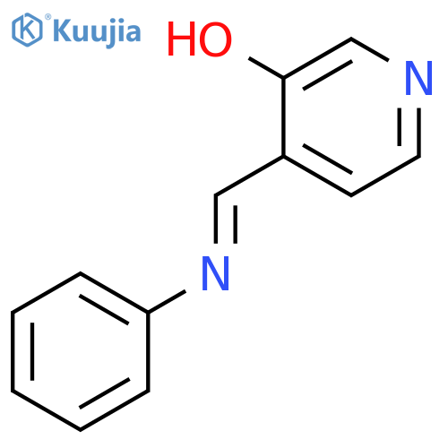 3-Pyridinol, 4-[(E)-(phenylimino)methyl]- structure