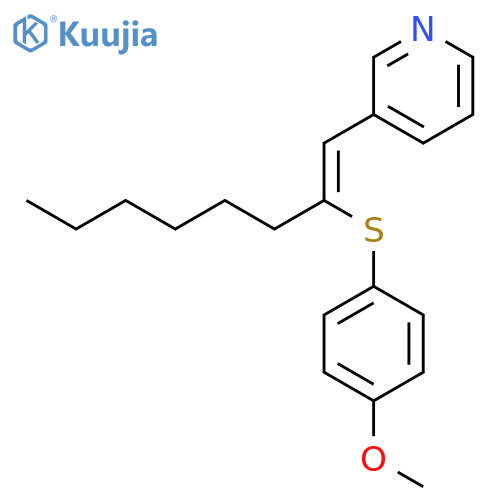 Pyridine, 3-[(1Z)-2-[(4-methoxyphenyl)thio]-1-octenyl]- structure