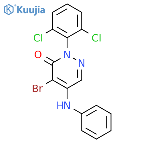 3(2H)-Pyridazinone, 4-bromo-2-(2,6-dichlorophenyl)-5-(phenylamino)- structure