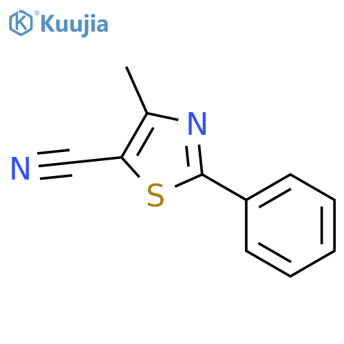 4-Methyl-2-phenylthiazole-5-carbonitrile structure