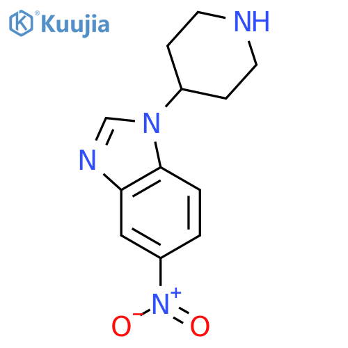 1H-Benzimidazole, 5-nitro-1-(4-piperidinyl)- structure