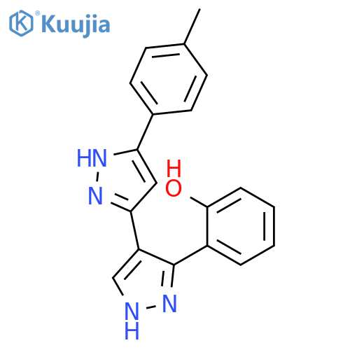Phenol, 2-[5-(4-methylphenyl)[3,4'-bi-1H-pyrazol]-3'-yl]- structure