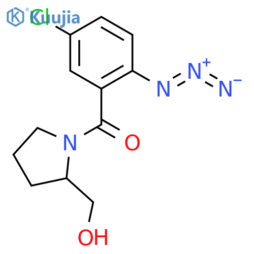 2-Pyrrolidinemethanol, 1-(2-azido-5-chlorobenzoyl)-, (2S)- structure