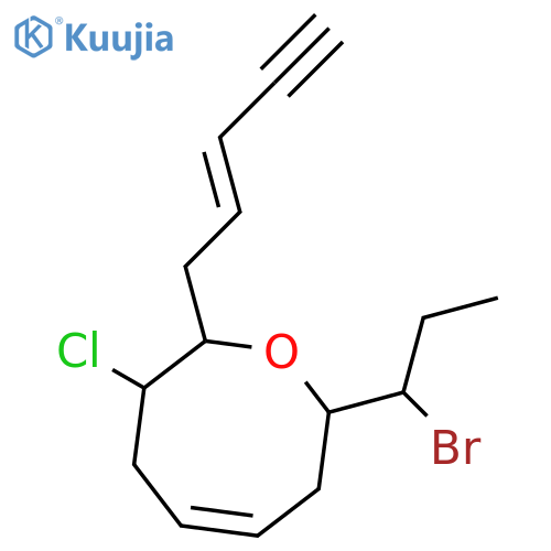 (2S,3S,5Z,8S)-8-[(1S)-1-bromopropyl]-3-chloro-2-[(2Z)-pent-2-en-4-yn-1-yl]-3,4,7,8-tetrahydro-2H-oxocine structure