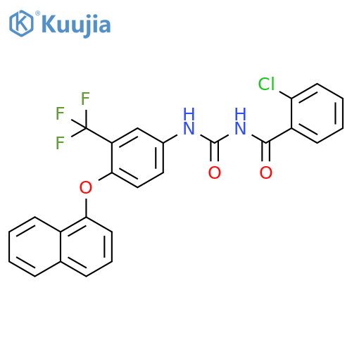 Benzamide, 2-chloro-N-[[[4-(1-naphthalenyloxy)-3-(trifluoromethyl)phenyl]amino]carbonyl]- structure