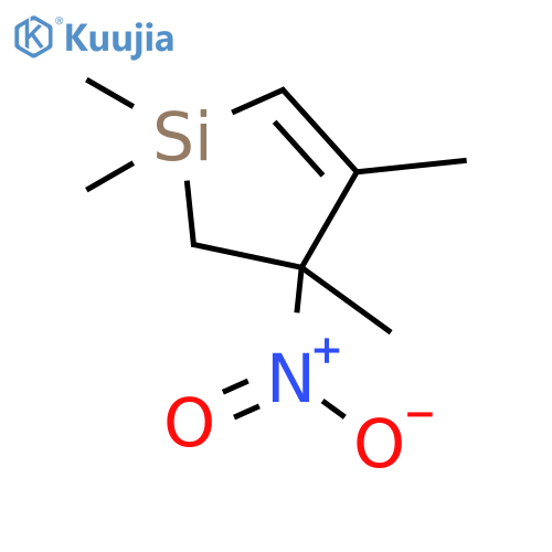 Silacyclopent-2-ene, 1,1,3,4-tetramethyl-4-nitro- structure