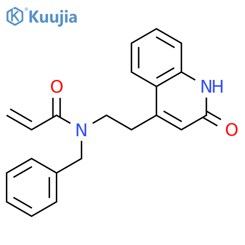 2-Propenamide,N-[2-(1,2-dihydro-2-oxo-4-quinolinyl)ethyl]-N-(phenylmethyl)- structure