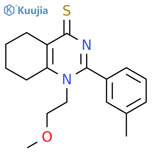 1-(2-methoxyethyl)-2-(3-methylphenyl)-1,4,5,6,7,8-hexahydroquinazoline-4-thione structure