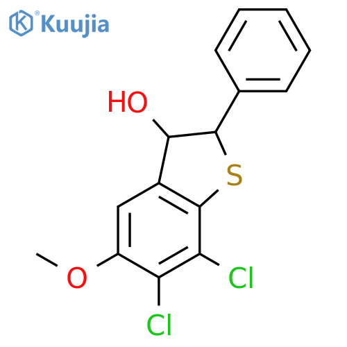 BENZO[B]THIOPHENE-3-OL, 6,7-DICHLORO-2,3-DIHYDRO-5-METHOXY-2-PHENYL- structure