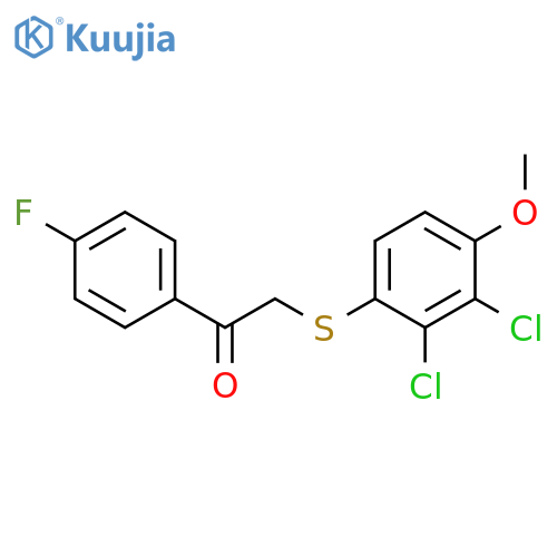 Ethanone, 2-[(2,3-dichloro-4-methoxyphenyl)thio]-1-(4-fluorophenyl)- structure